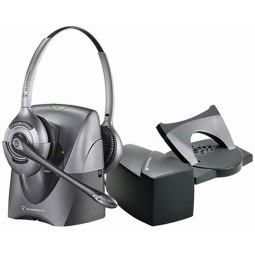 Plantronics CS361N BUNDLE Over-the-Head Cordless Binaural Headset NC bundled with HL10 Lifter