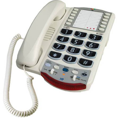 Clarity XL40D Digital Extra Loud, Big Button, Voice Amplifying Phone w/ Speakerphone