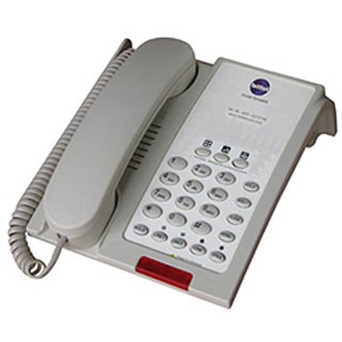 Bittel 48B2S 3C Cream 2-Line Hospitality Phone w/ 3 Guest Service Buttons Speakerphone