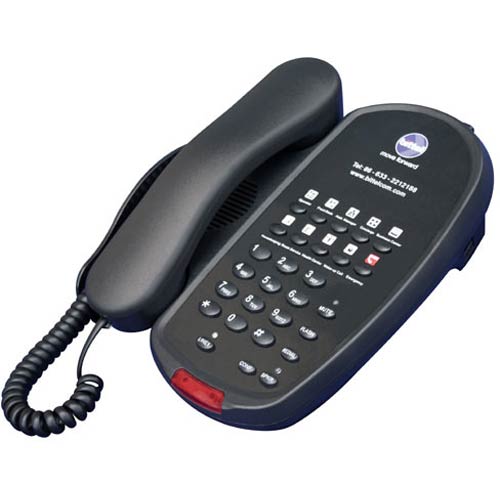 Bittel 58B10S B Black Single Line Hospitality Phone w/ 10 Guest Service Buttons and Speakerphone