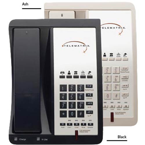 Telematrix 9602IP MWD5 DECT 6.0 A 2-Line DECT Hospitality Speakerphone with 5 Guest Service Keys - Ash